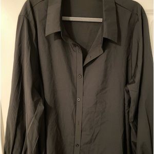 Black button down with large sleeves